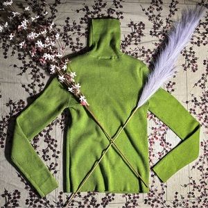 Ralph Lauren Ribbed Olive Green Turtleneck